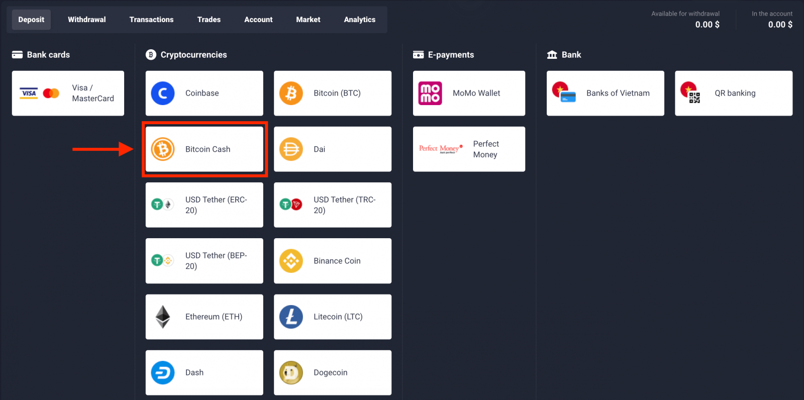 How to Deposit by Cryptocurrency in Quotex How to Deposit by Cryptocurrency in Quotex