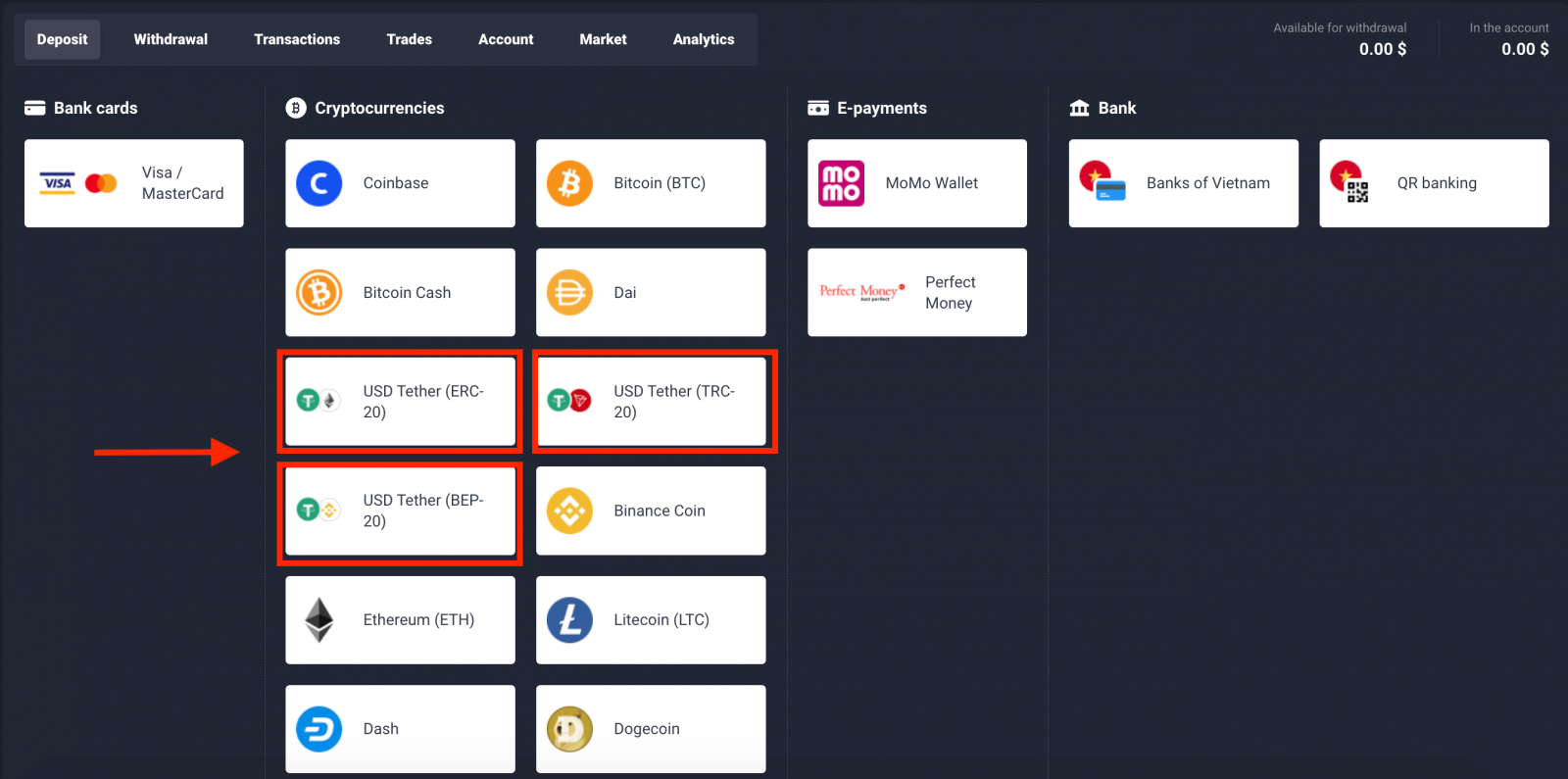 How to Deposit by Cryptocurrency in Quotex How to Deposit by Cryptocurrency in Quotex