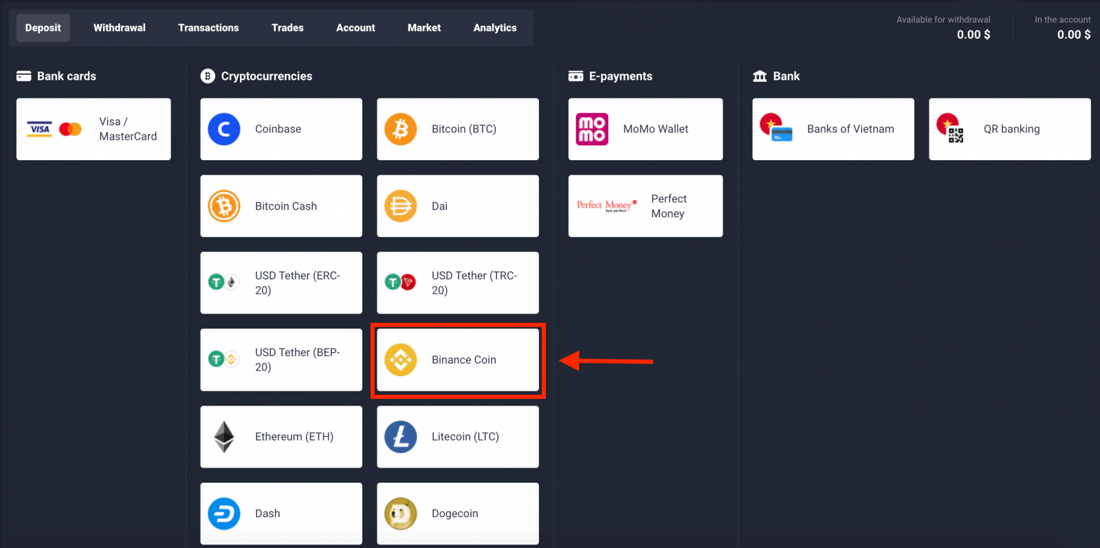 How to Deposit by Cryptocurrency in Quotex How to Deposit by Cryptocurrency in Quotex