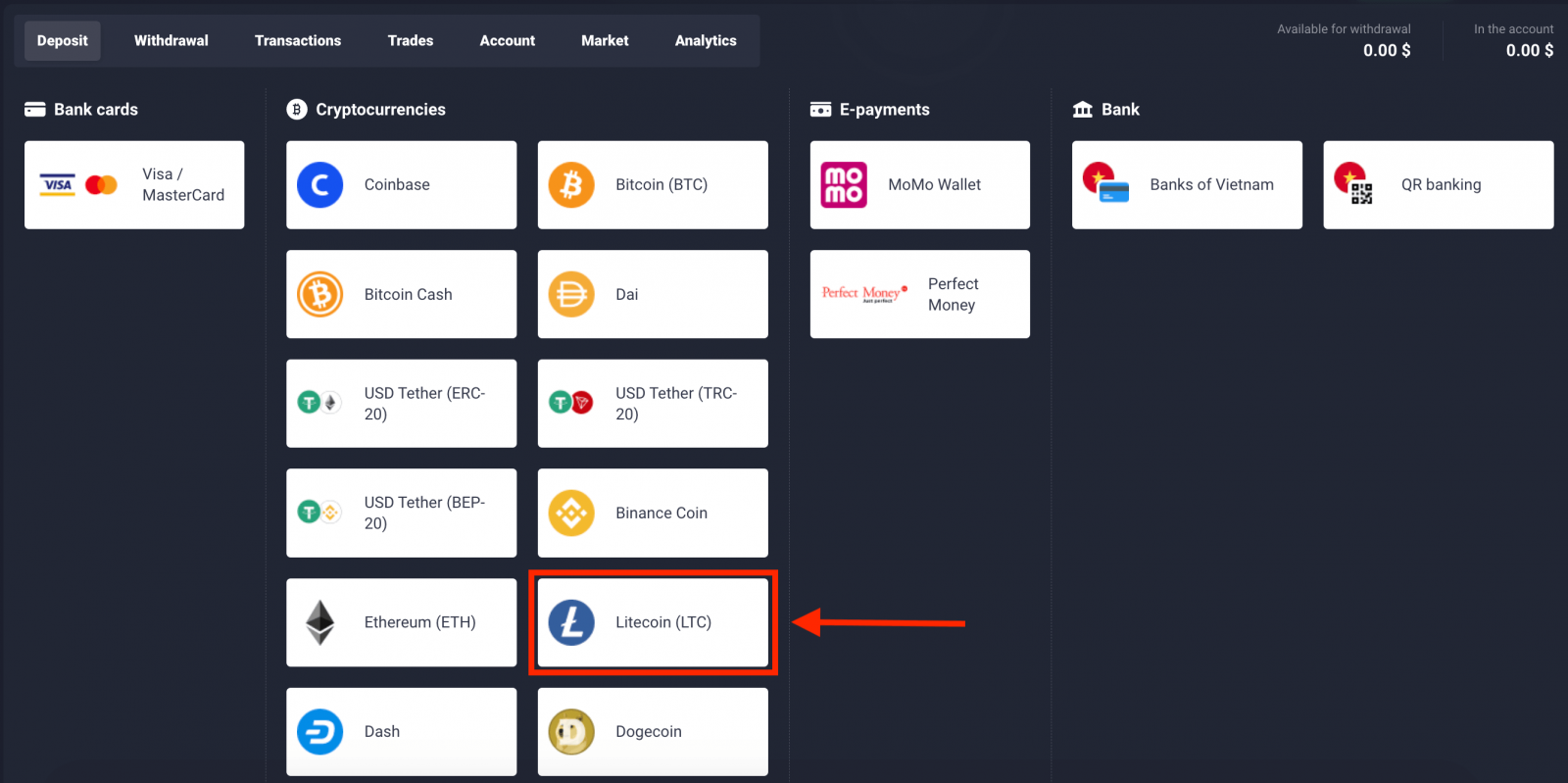 How to Deposit by Cryptocurrency in Quotex How to Deposit by Cryptocurrency in Quotex