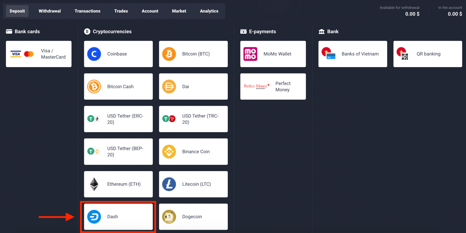 How to Deposit by Cryptocurrency in Quotex How to Deposit by Cryptocurrency in Quotex