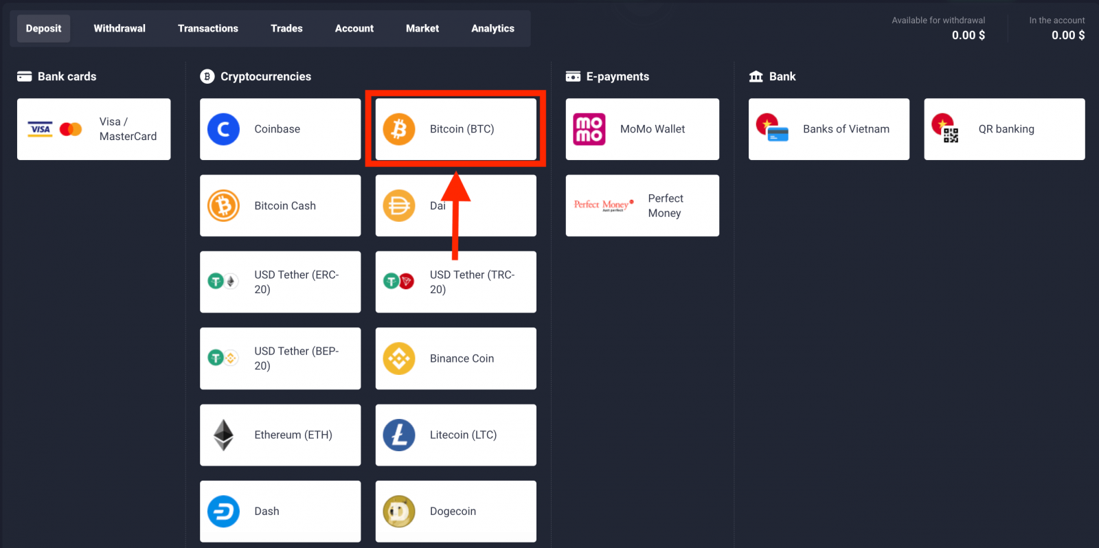How to Deposit by Cryptocurrency in Quotex How to Deposit by Cryptocurrency in Quotex