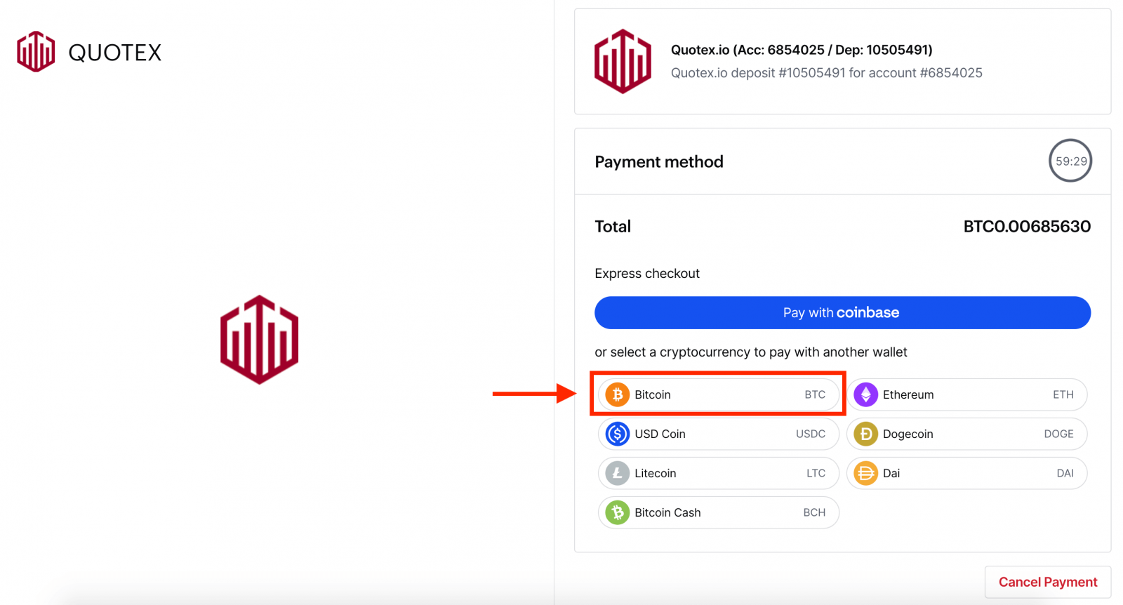 How to Deposit by Cryptocurrency in Quotex