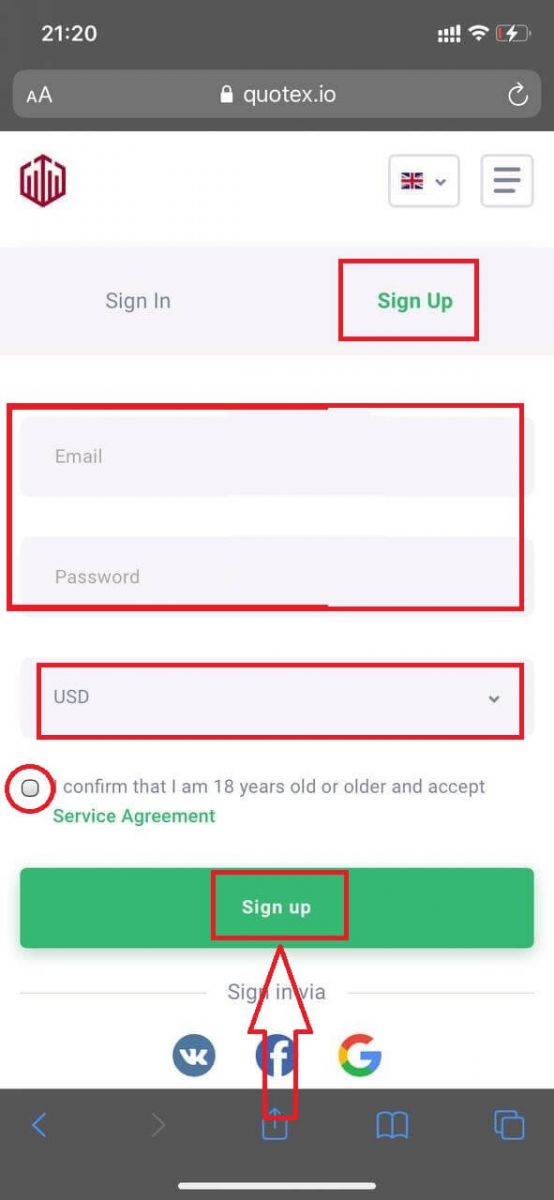 How to Register Account in Quotex