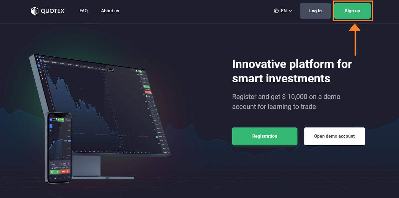 Quotexi demokonto: kuidas kontot avada