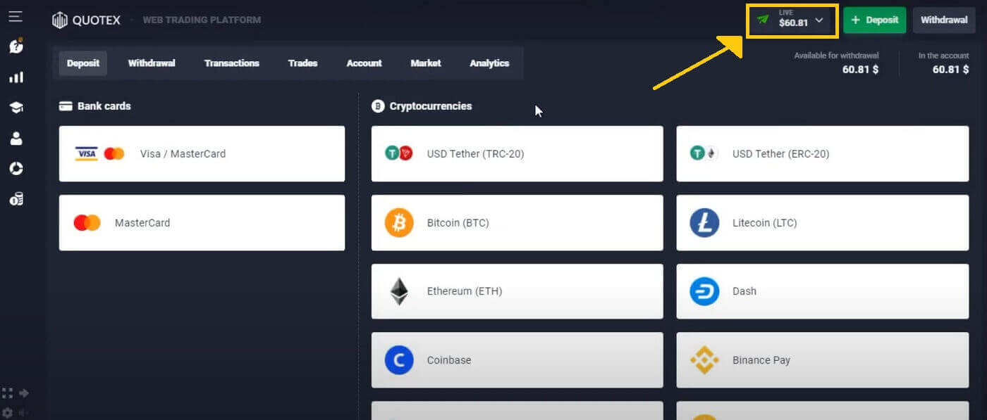 Deposit Quotex: Cara Menyetor Uang