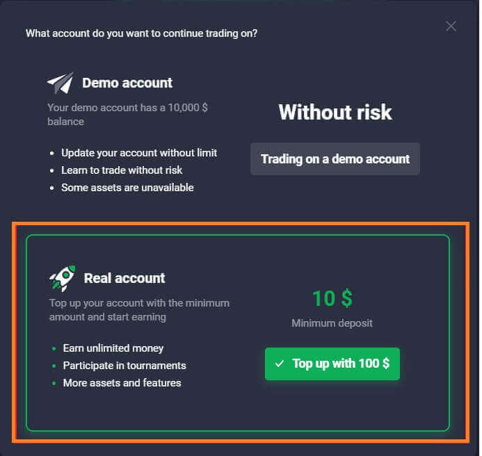 Quotex-aanmeldingsproses: Hoe om jou rekening te skep