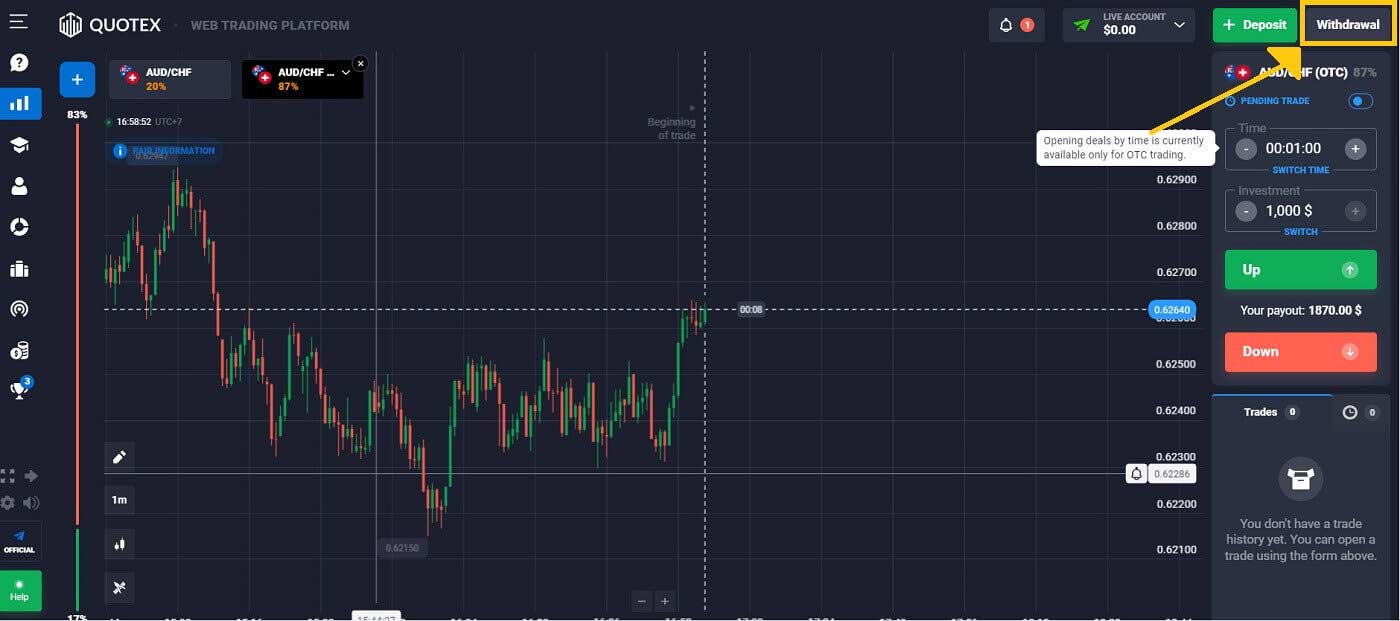 Quotex Withdrawal: අරමුදල් ආපසු ගන්නේ කෙසේද
